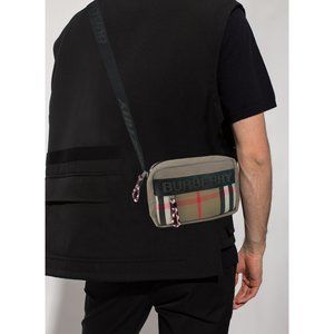 Cute casual BURBERRY bag, unisex, cross-body, sporty, nylon + canvas